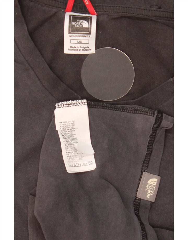 THE NORTH FACE Мужская футболка из хлопка большого размера, серого цвета