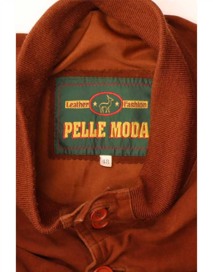 Мужской замшевый бомбер Pelle Moda IT 48 Средний Коричневый