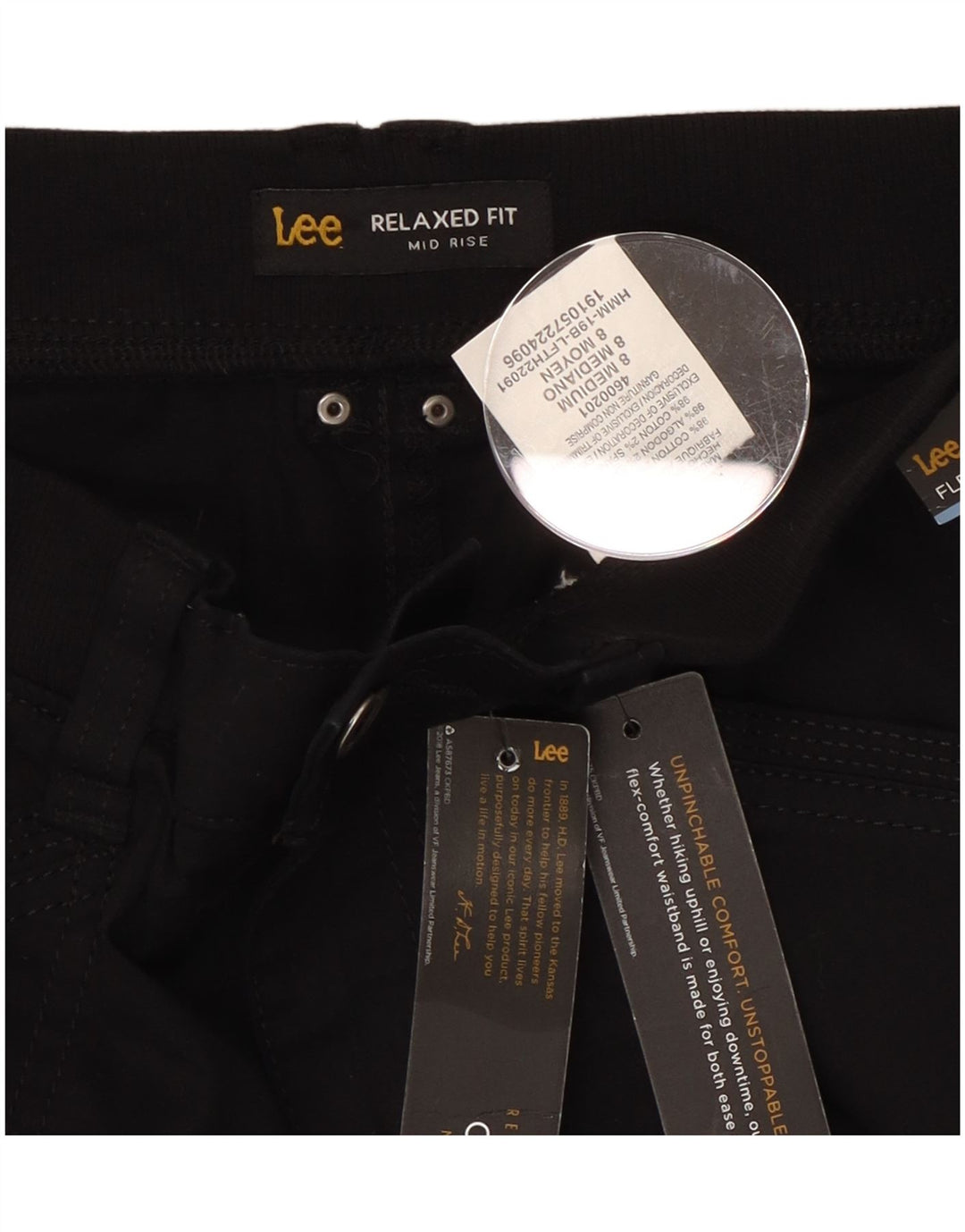 Женские капри свободного покроя Lee со средней посадкой США 8, средние W30 L21, черные