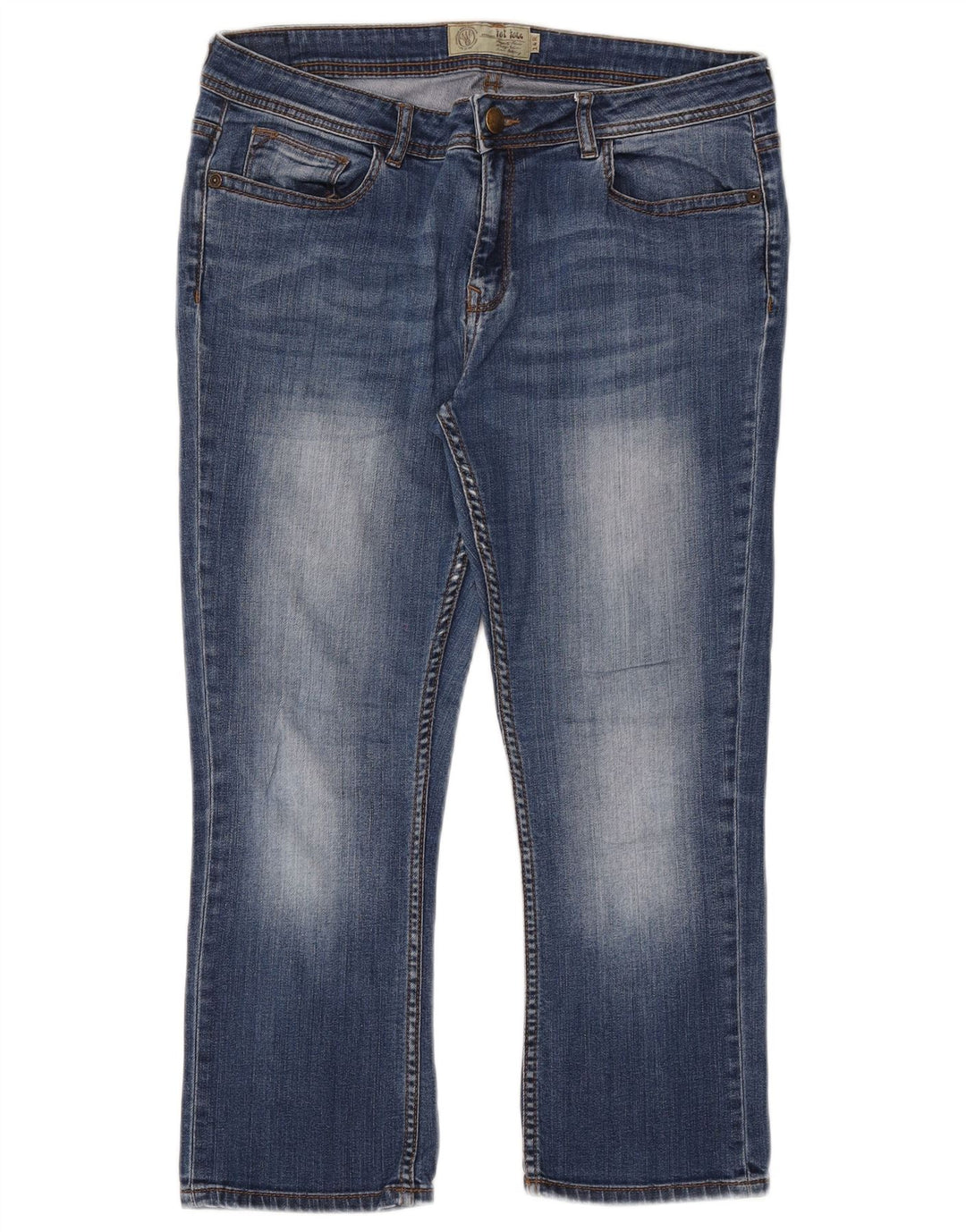 Женские джинсы-капри FAT FACE UK 14, большие W32 L23, синие