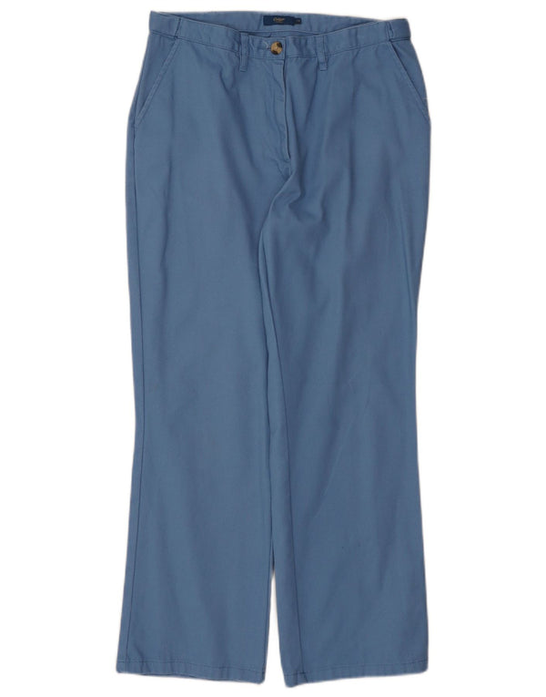 Vintage Womens Straight Chino Trousers UK 10 Small W30 L27 Blue