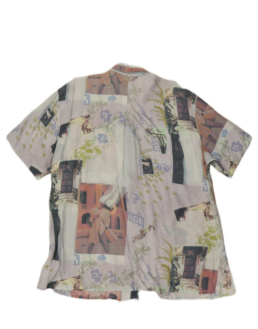 BIANCA Womens Oversized Shirt Dress IT 46 Large Multicoloured Patchwork