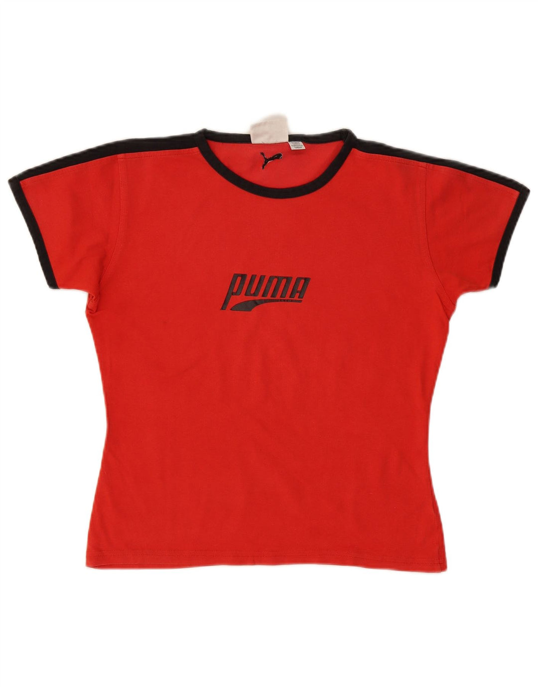 Женская футболка с рисунком Puma Top UK 14, большой красный цветной блок