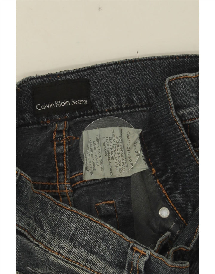Мужские прямые джинсы Calvin Klein W33 L28, синий хлопок