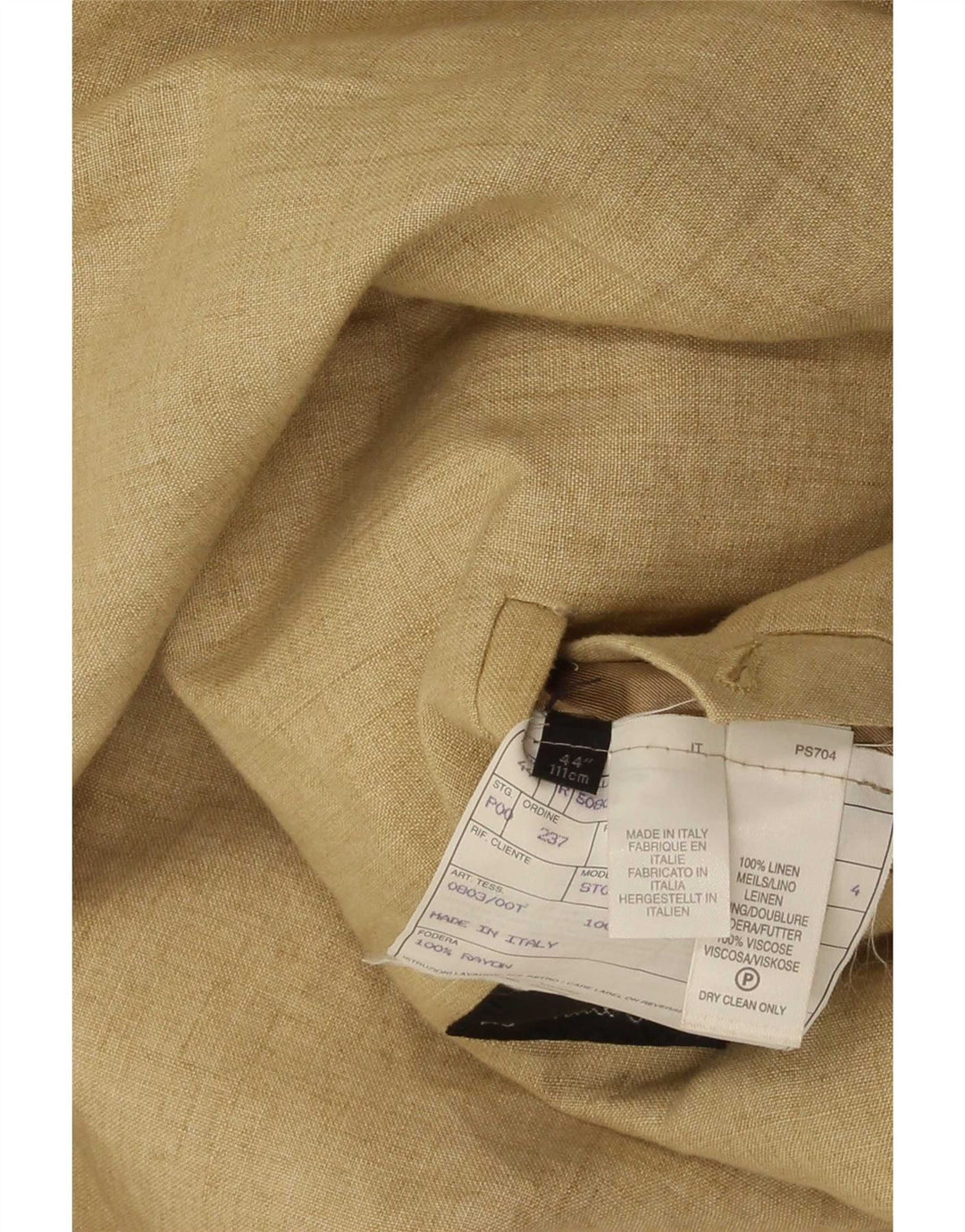 Мужской пиджак Paul Smith с 3 пуговицами UK 44 2XL Бежевый лен
