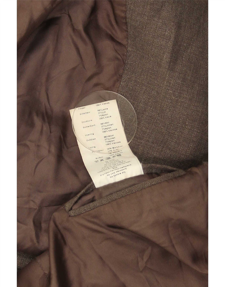 Мужской пиджак Massimo Dutti на 3 пуговицах EU 46, маленький, серый, шерстяной