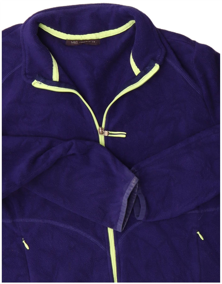 Женская флисовая куртка Marks & Spencer UK 20 2XL Фиолетовый полиэстер