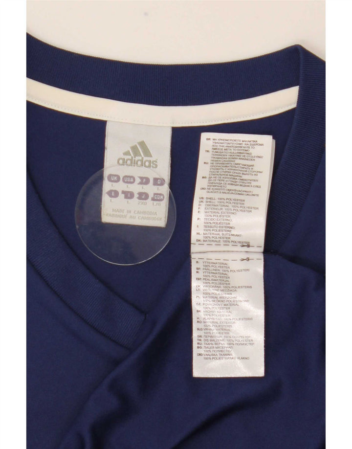 Мужская футболка Adidas Top Large Navy Blue из полиэстера