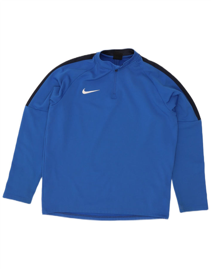 Спортивный костюм-пуловер с воротником на молнии для мальчиков Nike (13–14 лет), синий цвет с блоками, размер XL