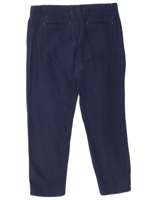 Женские узкие укороченные брюки Gap UK 12, средние W32 L25, темно-синие, хлопковые