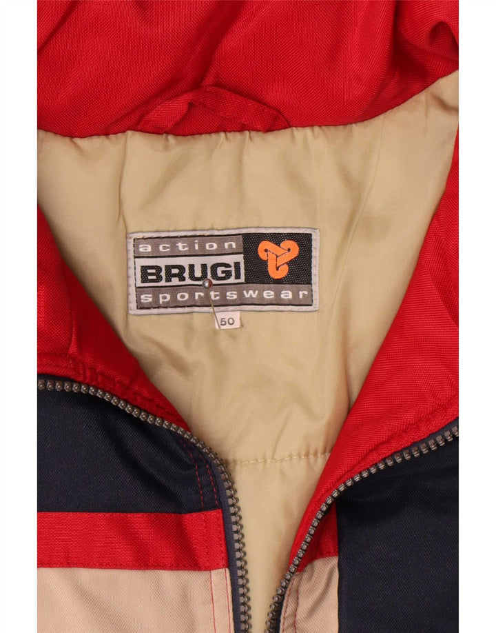 Мужская лыжная куртка Brugi IT 50, большая разноцветная полиамид с цветными блоками