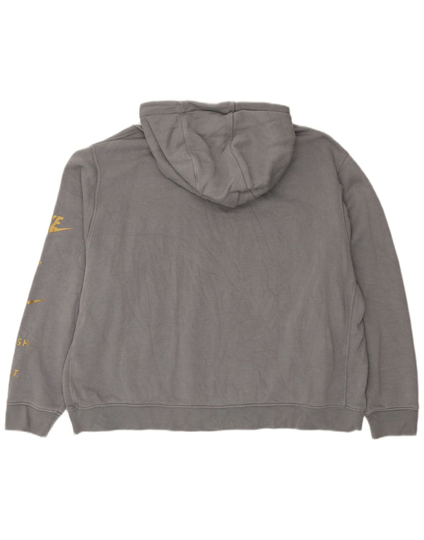 Женский джемпер с капюшоном большого размера Nike Swoosh UK 20, 2XL, серый, спортивный