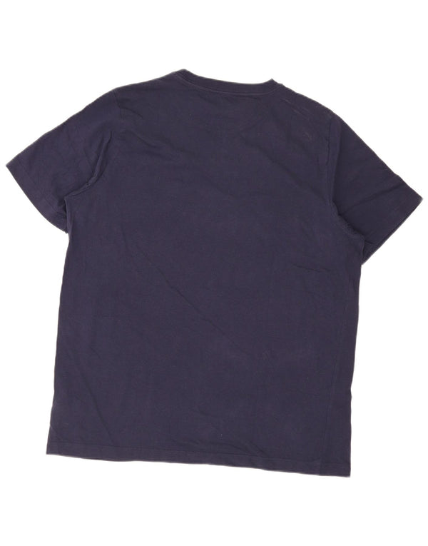 Puma Mens Graphic T-Shirt Top Large Navy Blue Cotton