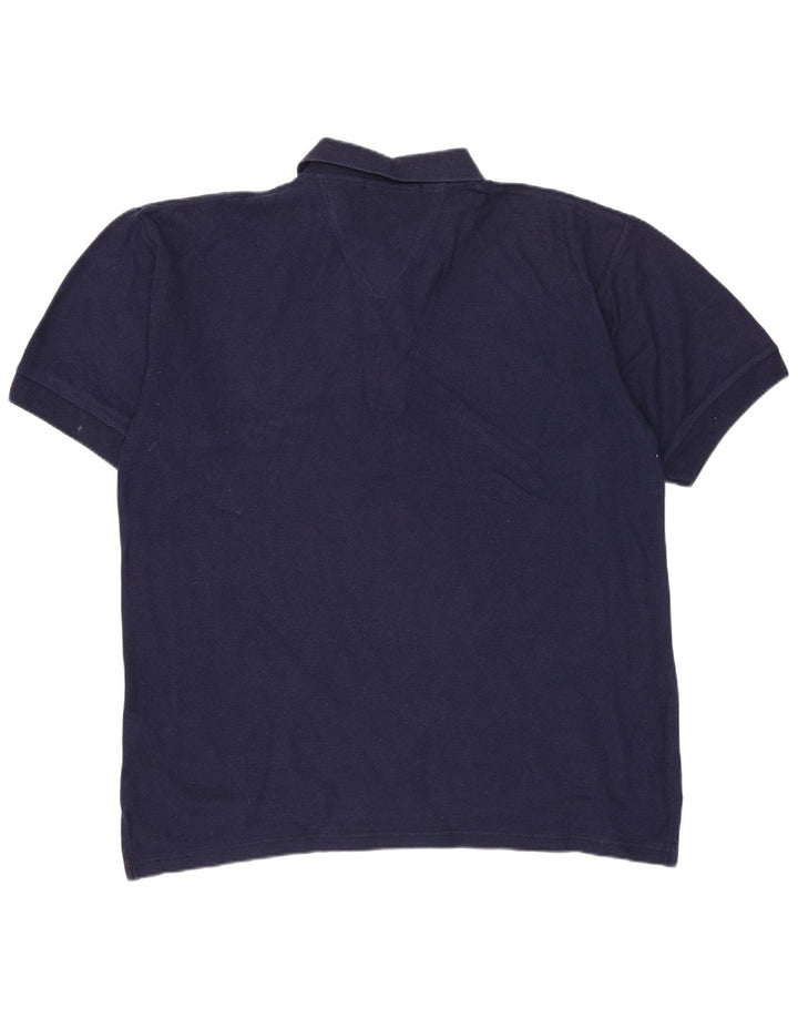 Мужская рубашка-поло Fila среднего размера, темно-синяя, хлопок