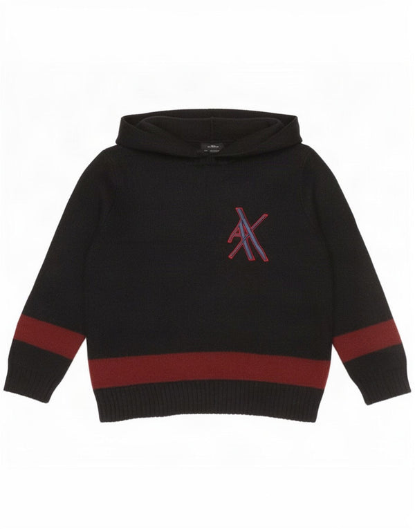 Мужской джемпер с капюшоном Armani Exchange, большой черный цветной блок