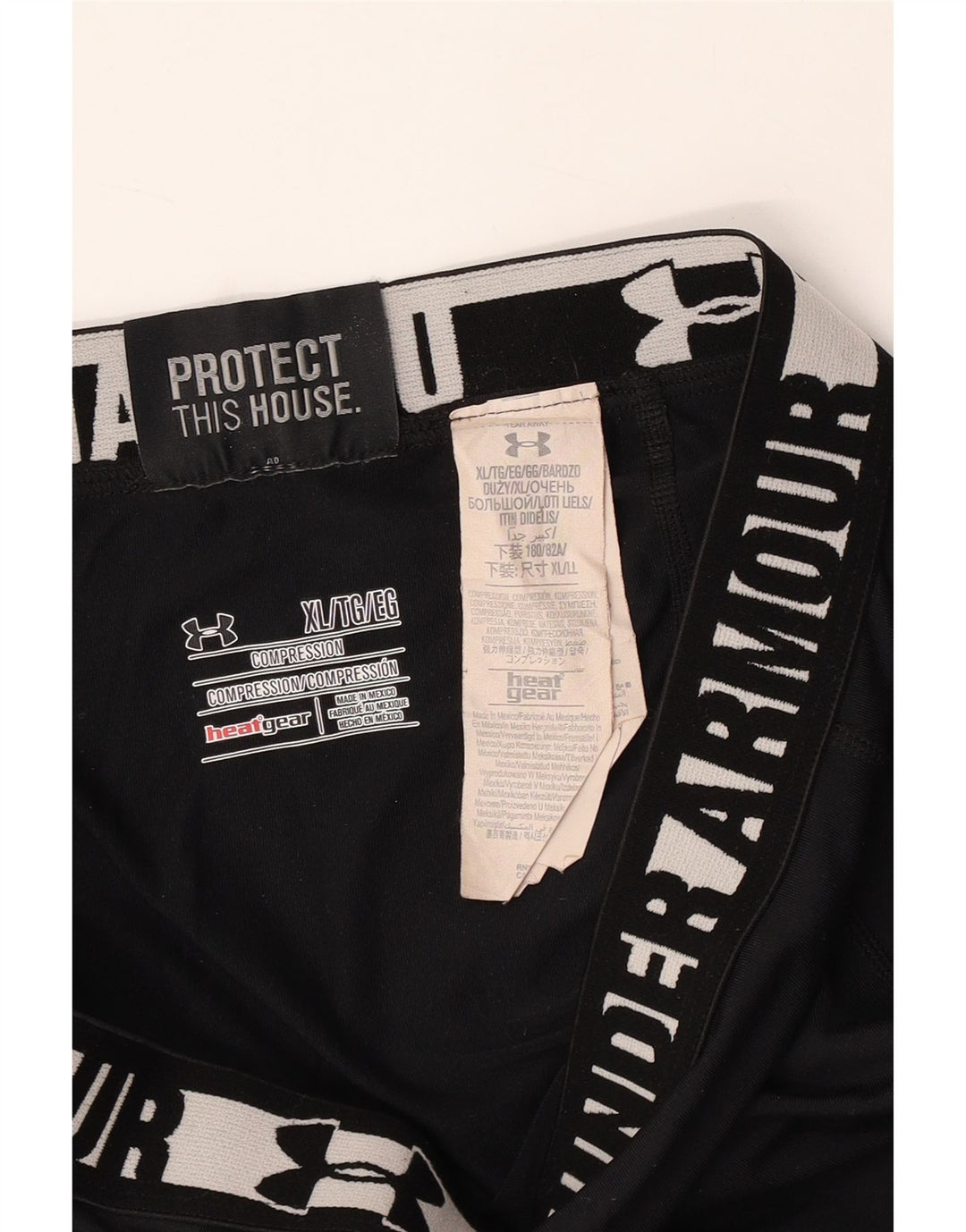 Женские леггинсы с рисунком Under Armour Heat Gear UK 18 XL, черные с цветными блоками