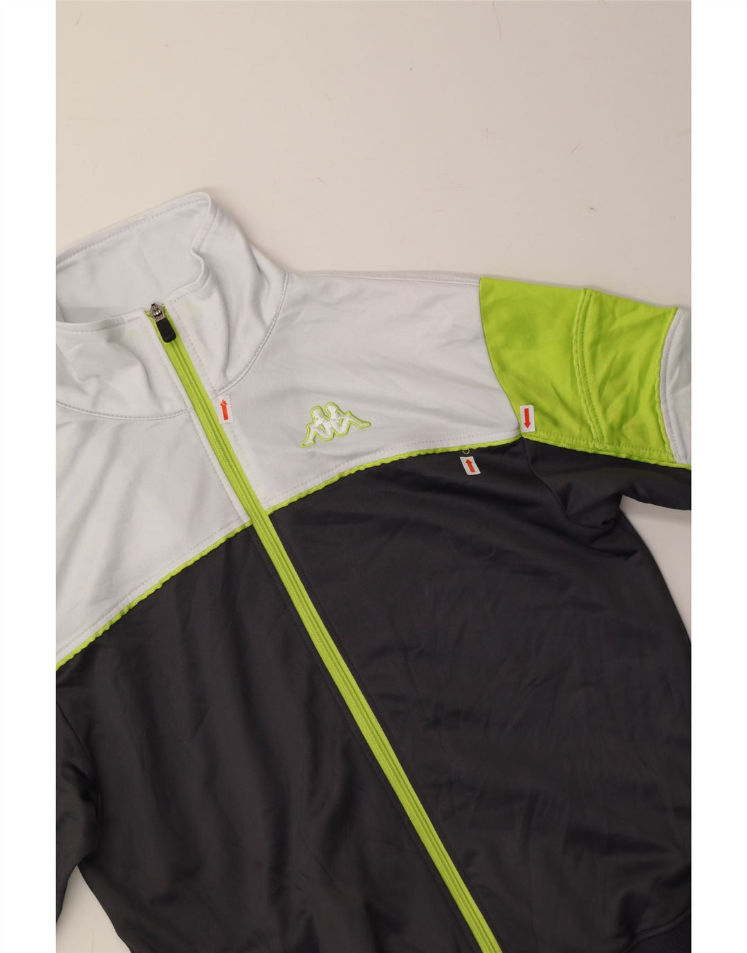 KAPPA Boys Tracksuit Top Jacket 13-14 Years 2XL White Colourblock Vintage Kappa and Second-Hand Kappa from Messina Hembry 
