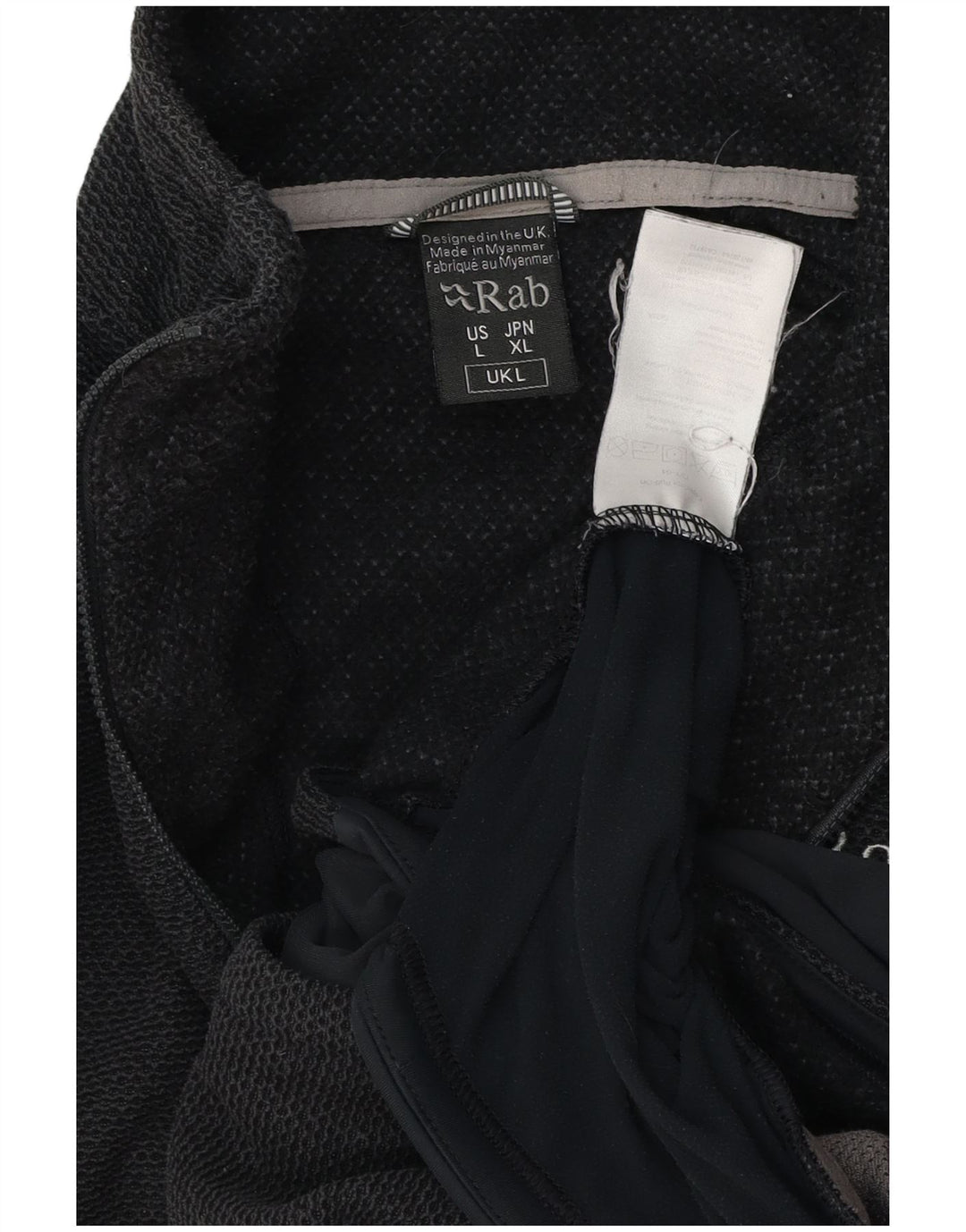 Мужской свитер RAB с воротником на молнии, большой черный полиэстер с цветными блоками