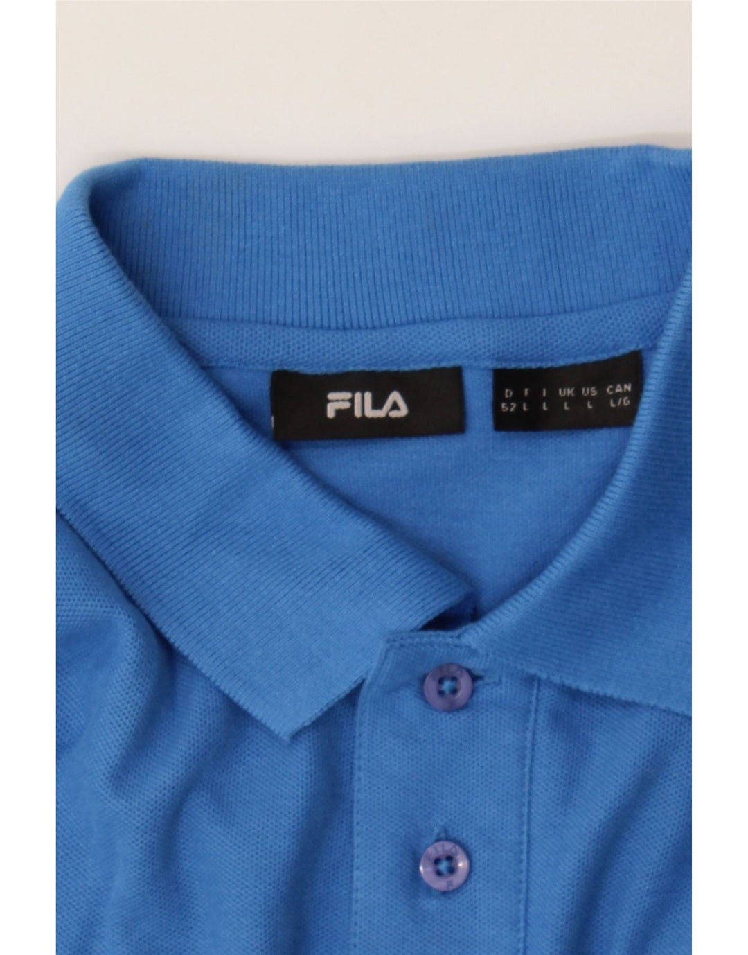FILA Mens Polo Shirt Large Blue Cotton Vintage Fila and Second-Hand Fila from Messina Hembry 