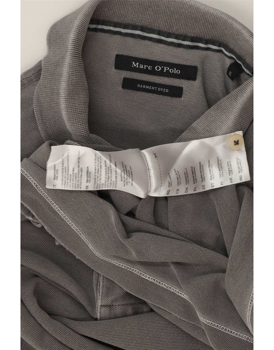 Мужская рубашка-поло Marc O'Polo XL, серая, хлопок