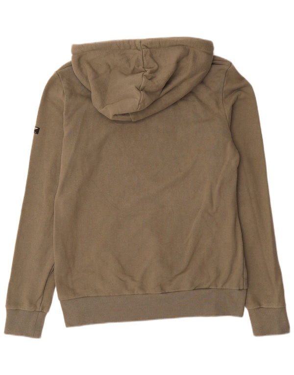 Женский джемпер с капюшоном Superdry Oversized с рисунком UK 10, маленький, цвет хаки, хлопок