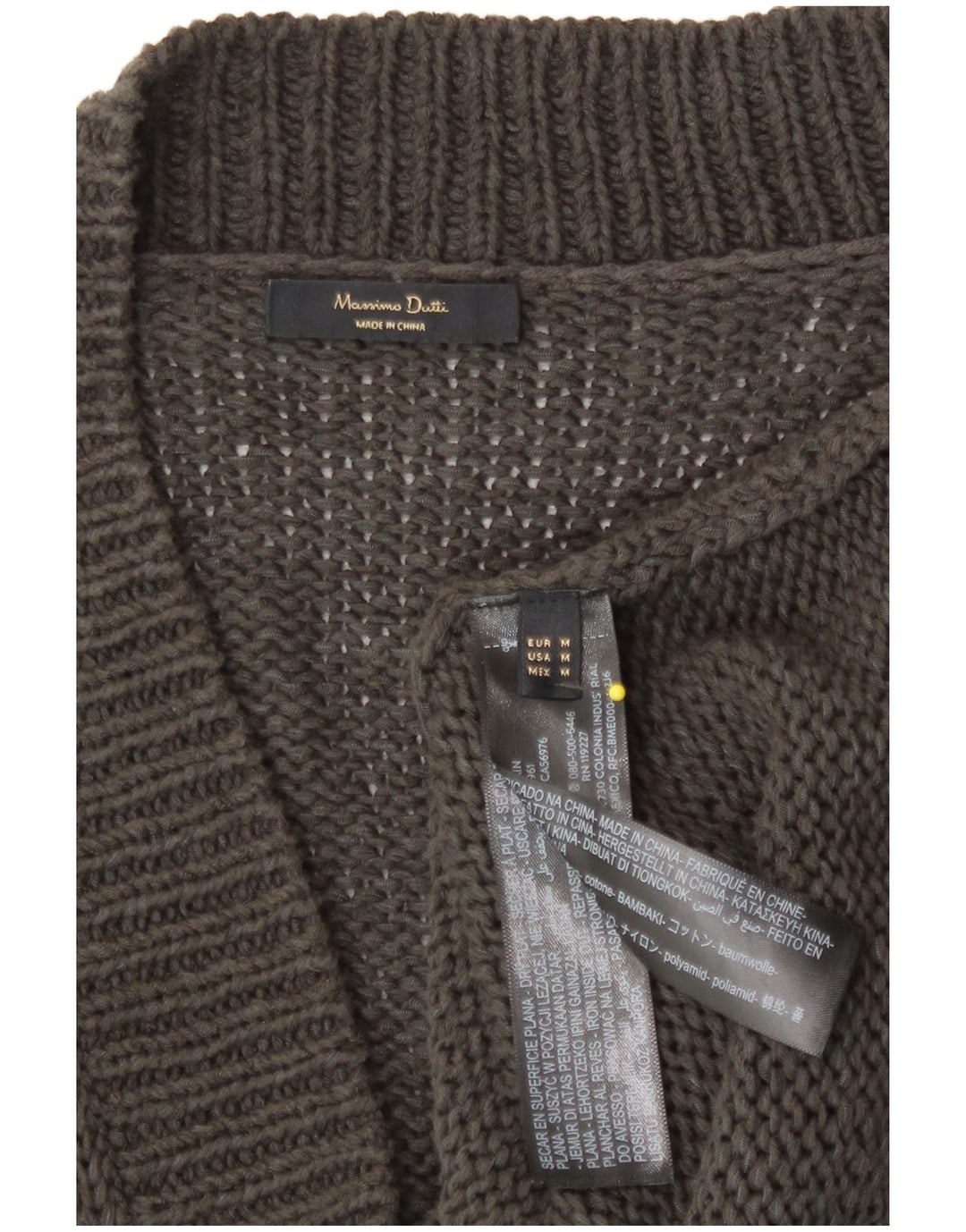 Женский кардиган Massimo Dutti UK 12, хлопковый средний серый цвет