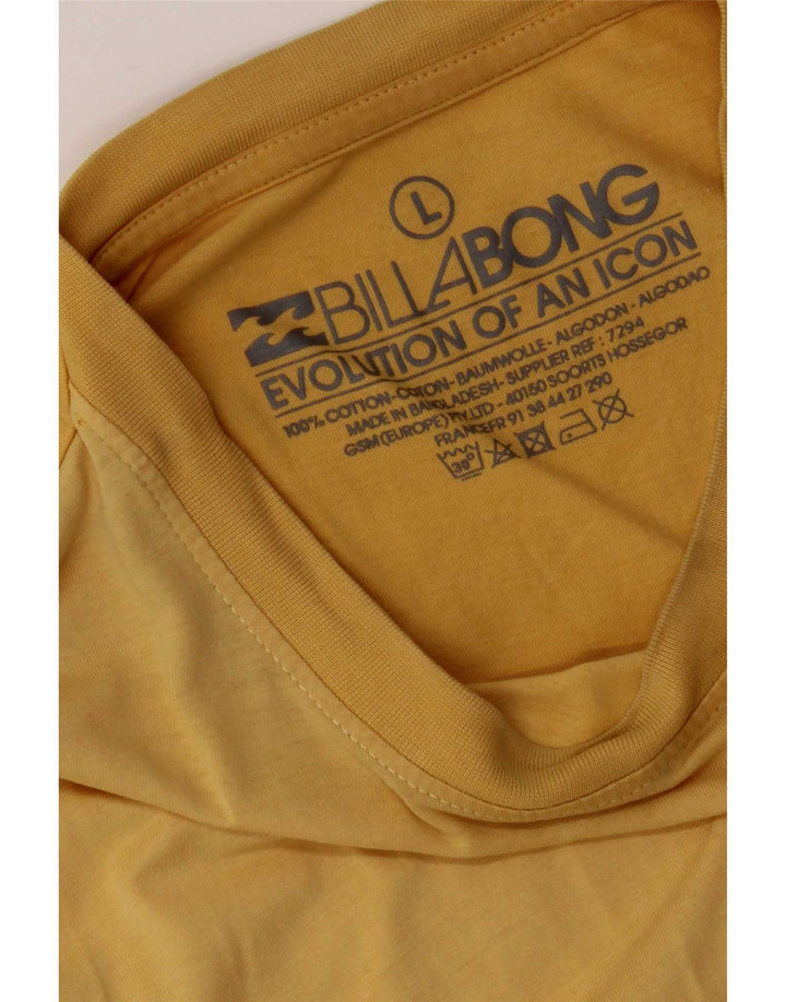Мужская футболка Billabong, большой желтый хлопок