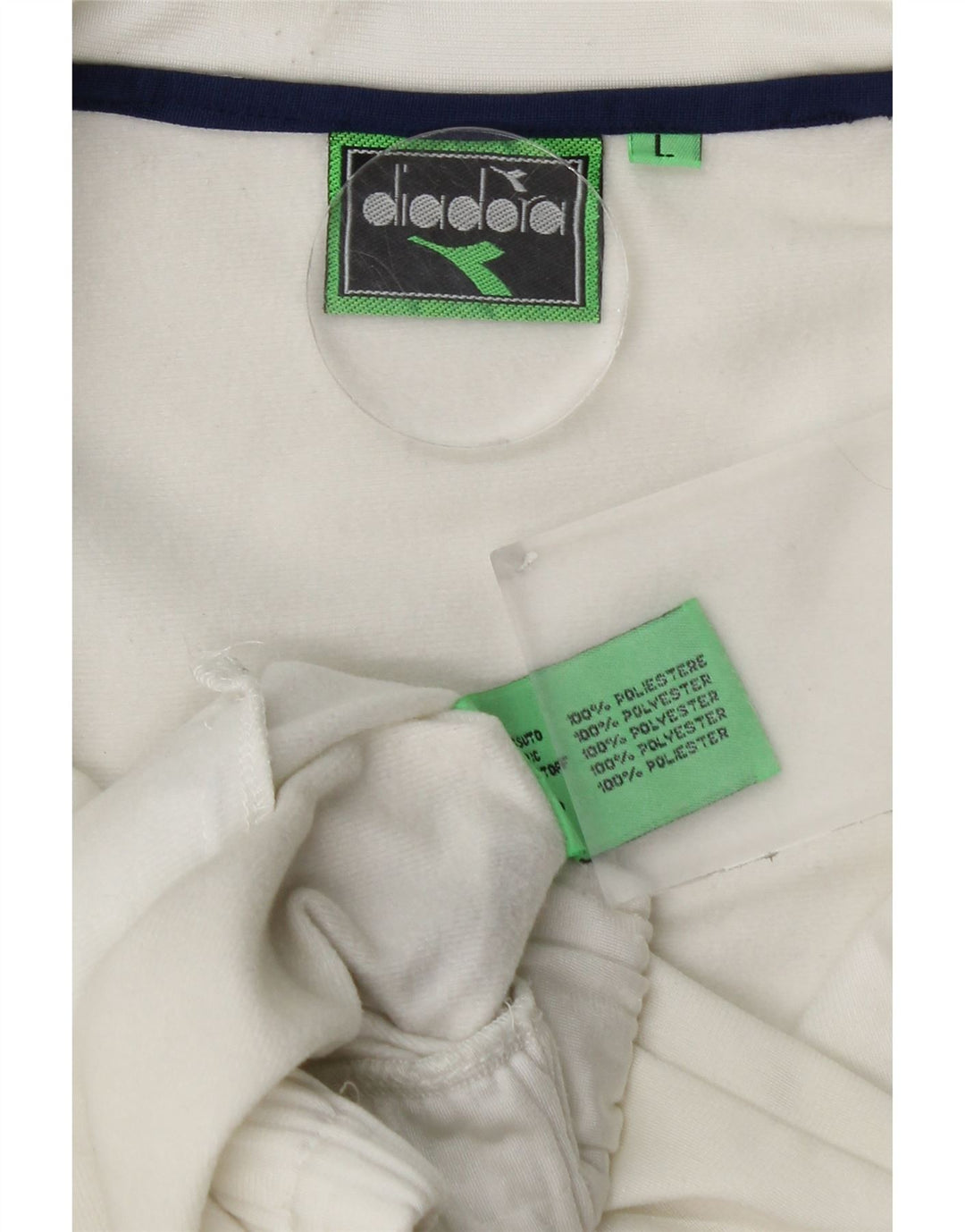 Мужской спортивный костюм DIADORA с графическим рисунком, большая белая куртка с цветными блоками