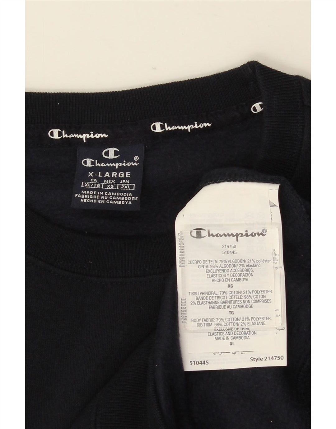 Мужской свитер Champion Jumper XL, темно-синий, хлопок