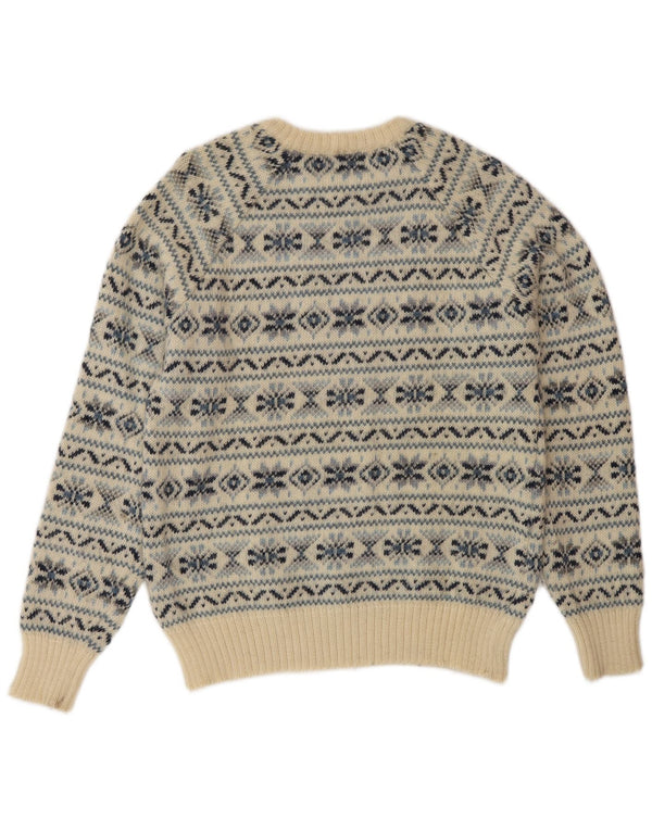 Мужской свитер с круглым вырезом Silvy IT 48 Medium Beige Fair Isle