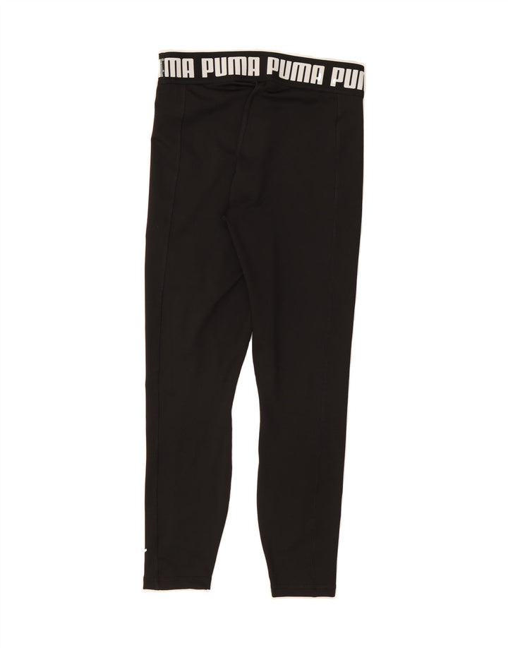 PUMA Womens Graphic Leggings UK 8 Small Black Polyester Vintage Puma and Second-Hand Puma from Messina Hembry 