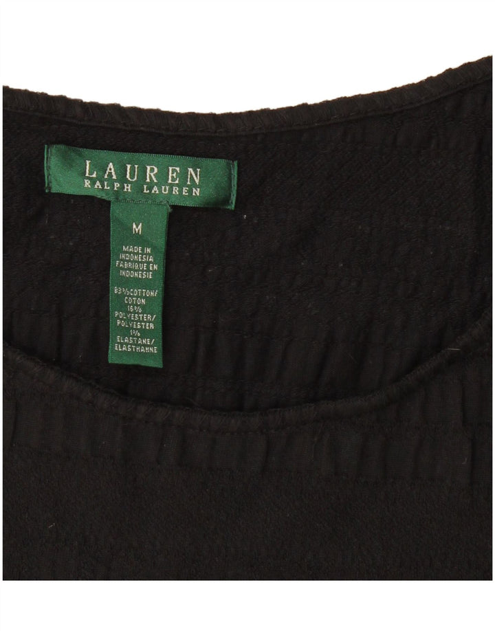 Женская блузка RALPH LAUREN Top UK 12, средний черный хлопок