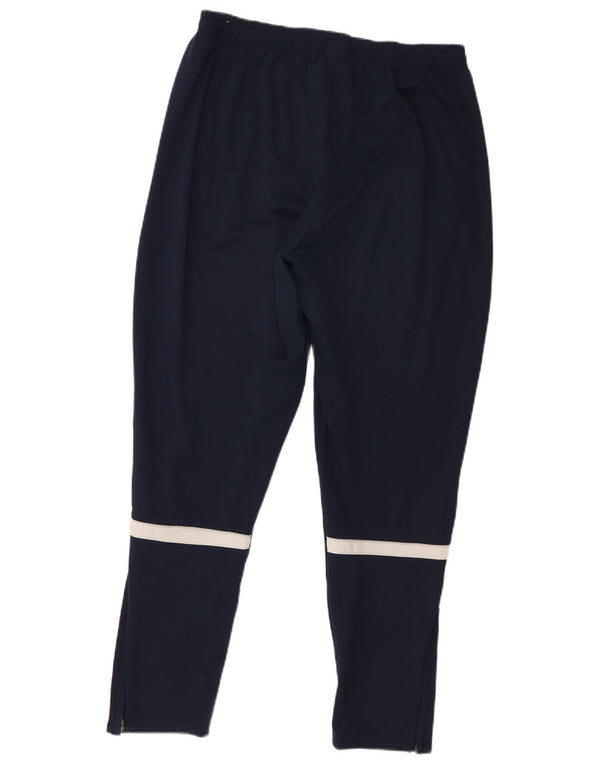 Мужские спортивные брюки Nike Dri Fit, большие темно-синие брюки из полиэстера
