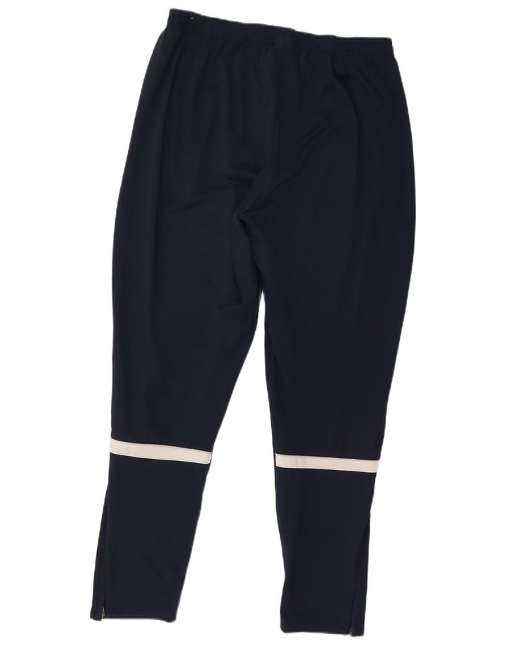 Мужские спортивные брюки Nike Dri Fit, большие темно-синие брюки из полиэстера