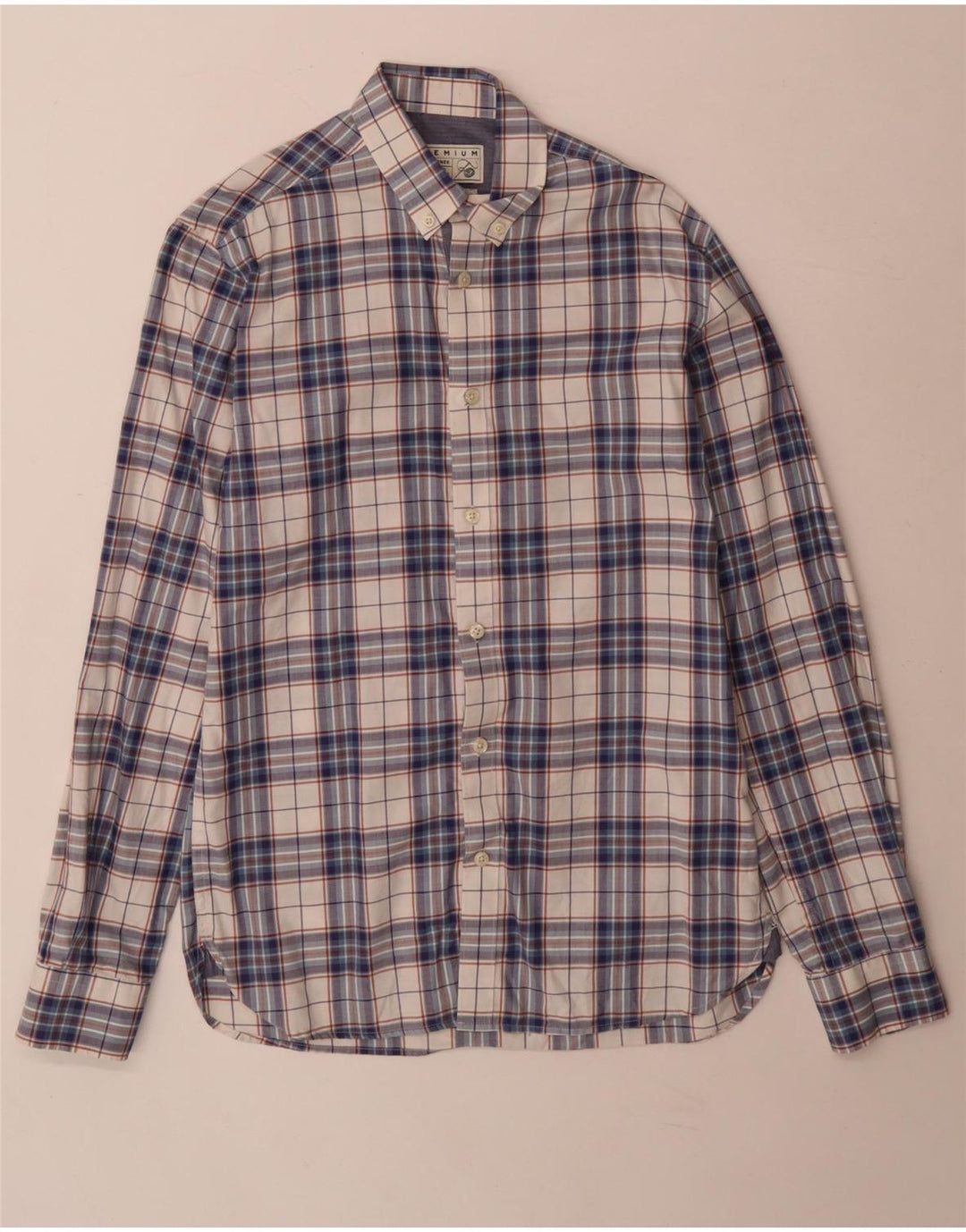 Мужская индивидуальная рубашка Jack & Jones, маленькая синяя клетка, хлопковая