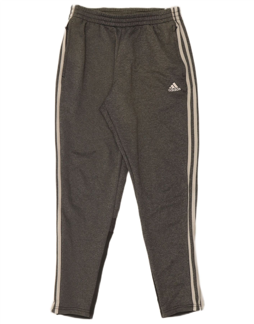Мужские спортивные брюки Adidas среднего серого цвета из полиэстера