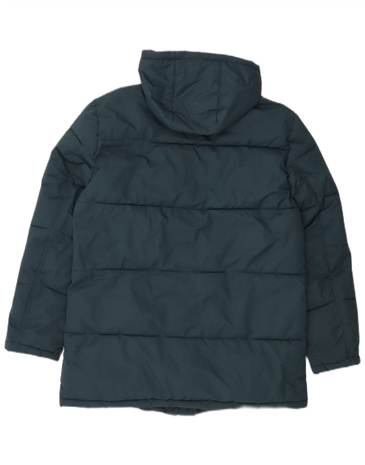 Мужская стеганая куртка с капюшоном Michael Kors UK 38, средний темно-синий полиэстер