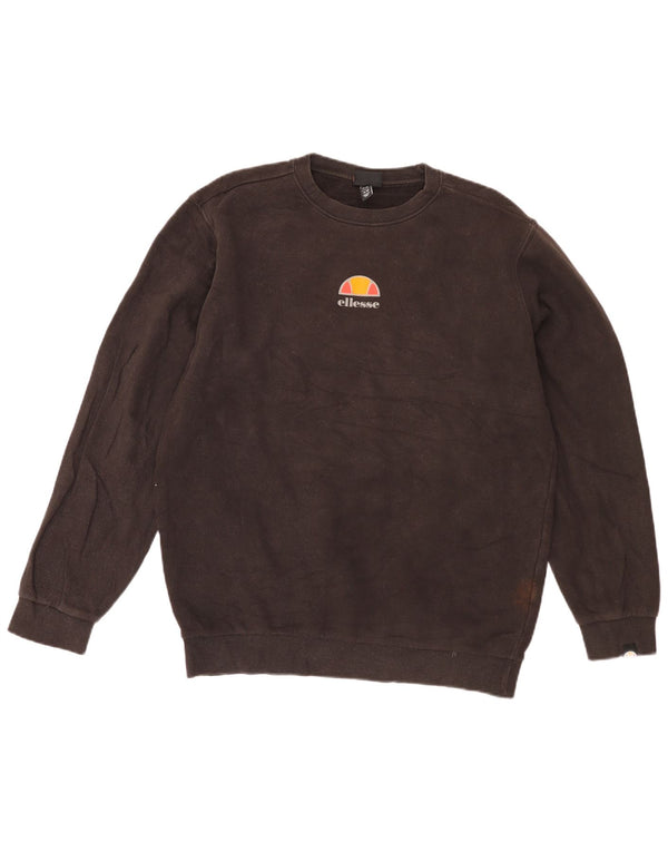 Ellesse Mens Sweatshirt Jumper Medium Brown Cotton
