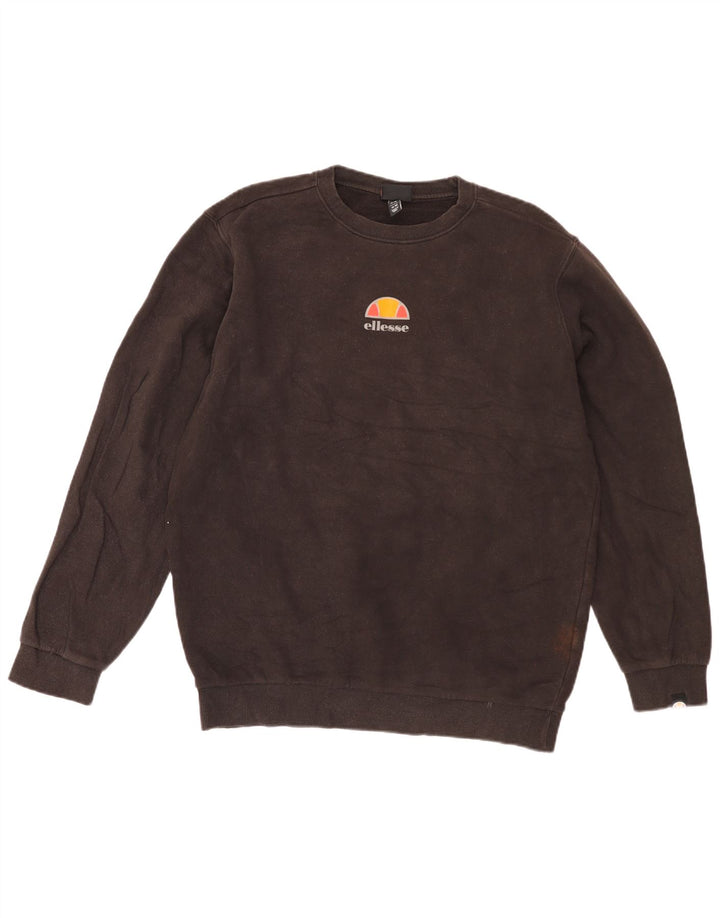 Мужской свитшот Ellesse, хлопковый джемпер среднего коричневого цвета