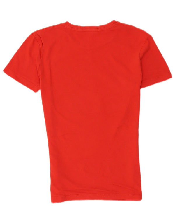 Женская футболка с рисунком Calvin Klein Jeans Top UK 6 XS, красная с цветными блоками