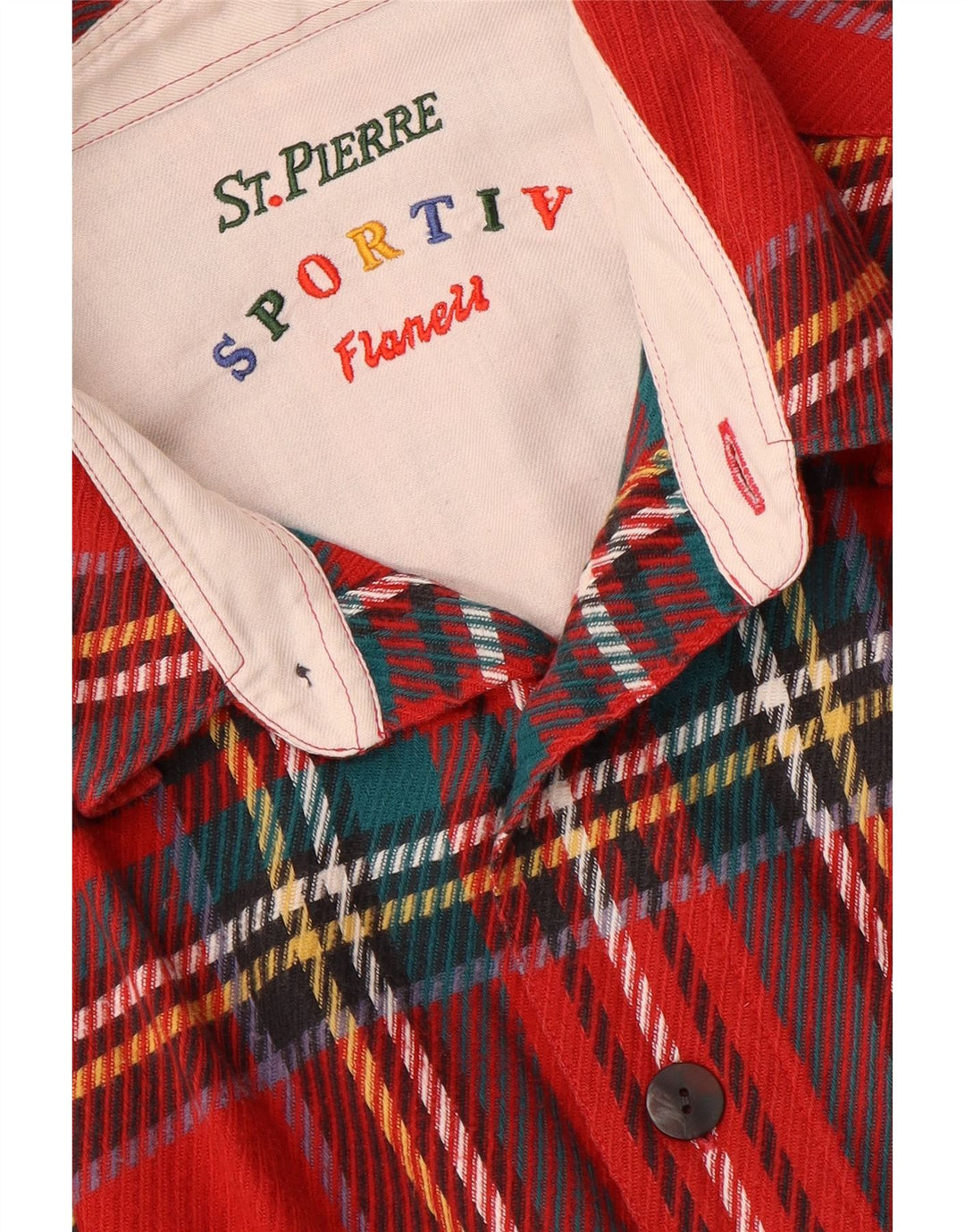 Мужская фланелевая рубашка VINTAGE в большую красную клетку