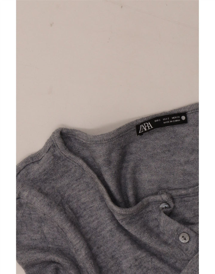 Женский укороченный кардиган Zara UK 10, маленький серый