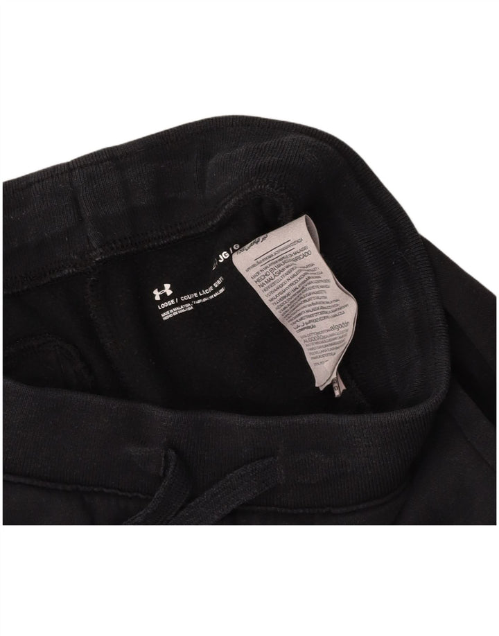 Спортивные шорты UNDER ARMOR для мальчиков 11-12 лет, большие черные, хлопковые