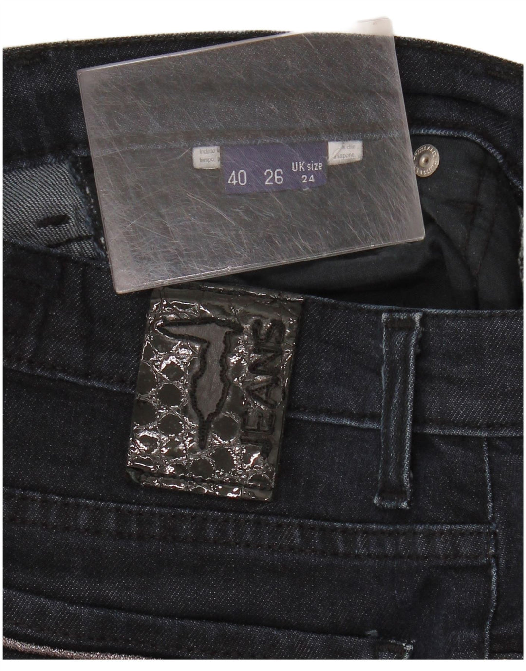 Женские прямые джинсы Trussardi W24 L28 Темно-синие