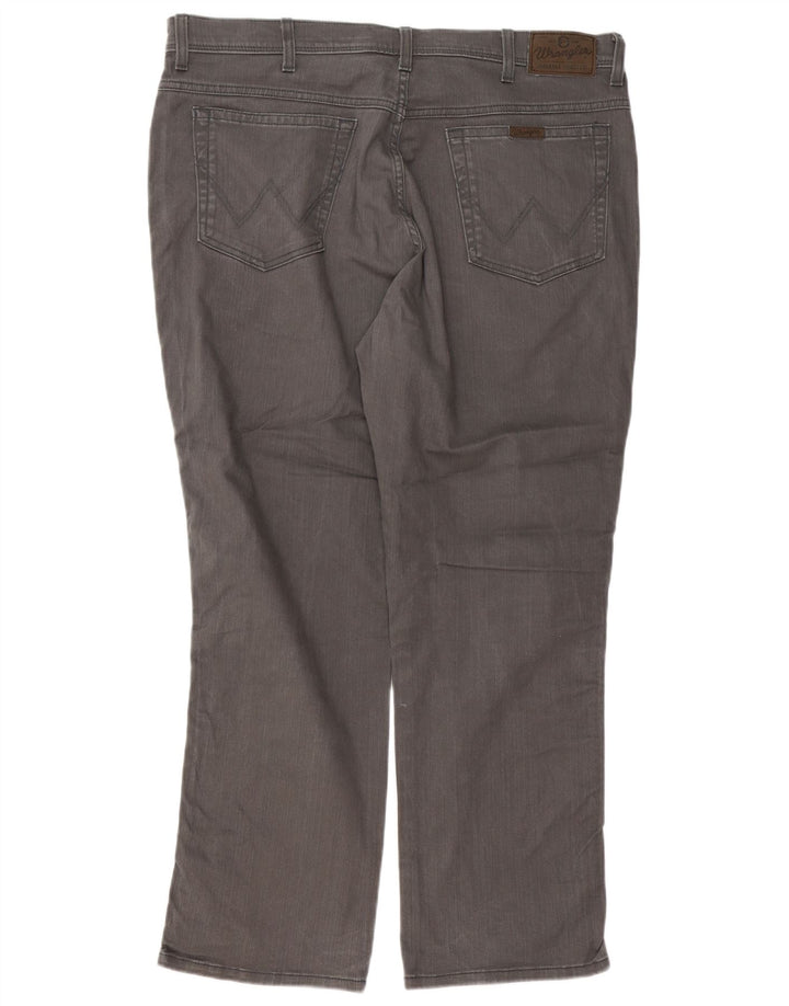 Мужские прямые джинсы Wrangler W40 L30 серого цвета, хлопок