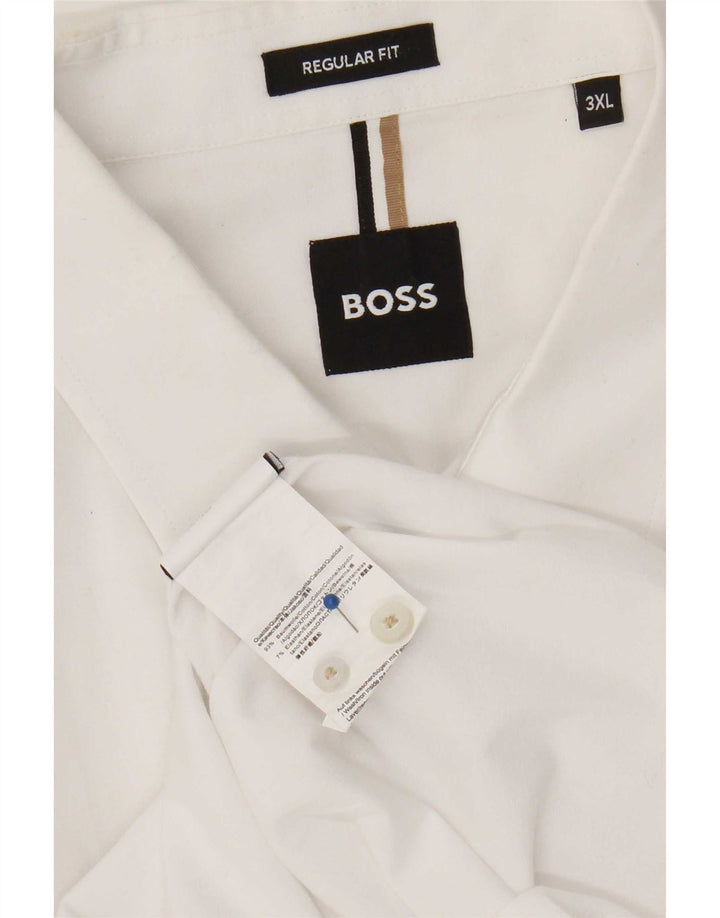 Мужская рубашка обычного кроя Hugo Boss 3XL, белый хлопок