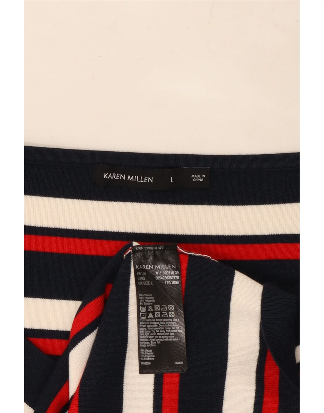 Женский топ с длинным рукавом KAREN MILLEN UK 14, большие разноцветные полоски