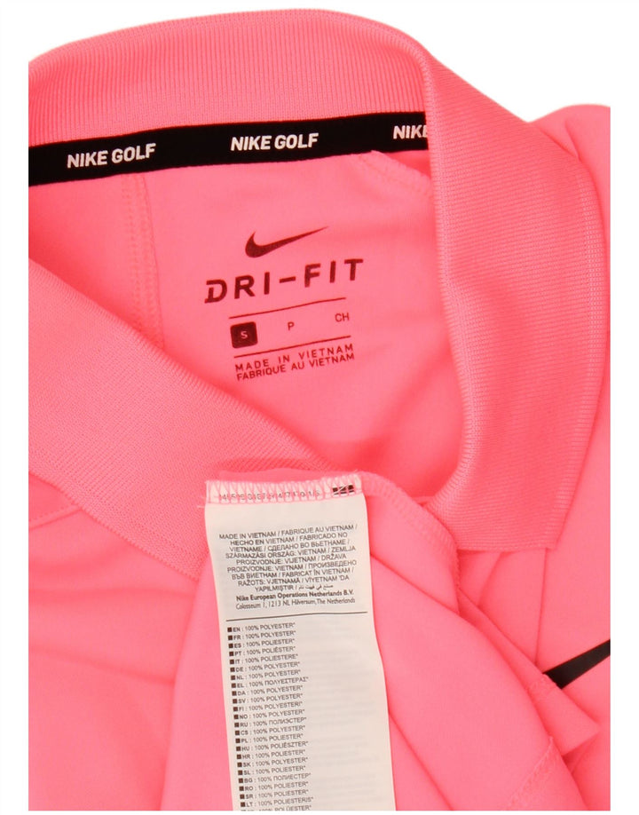 Мужская рубашка-поло Nike Dri Fit, маленький розовый полиэстер