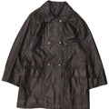 Винтажное женское двубортное пальто оверсайз IT 42 Medium Black
