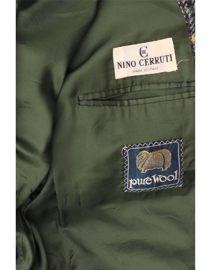 Мужской пиджак Cerruti 1881 на 2 пуговицах UK 42 XL, шерсть в разноцветную клетку